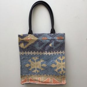 NWOT Tribal Boho Fabric Tote Bag